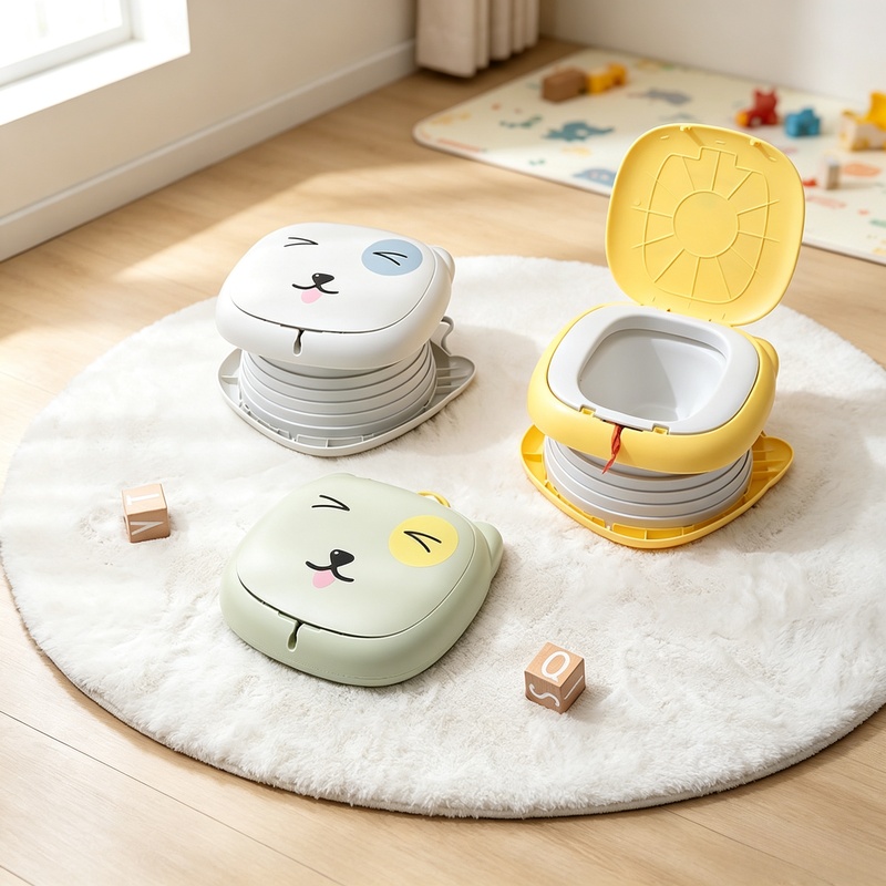 Kids Outdoor Urinal - 子供用折りたたみ式トレーニングポット、携帯用密閉防臭トラベルトイレ、漏れ防止ベビー用小便器、車内やアウトドアキャンプでの使用に最適
