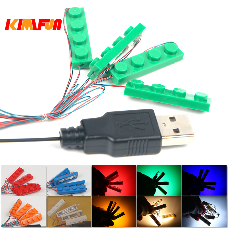 Lego Set Creator - 2セット 4 in 1 LEDライトセット ビルディングブロック