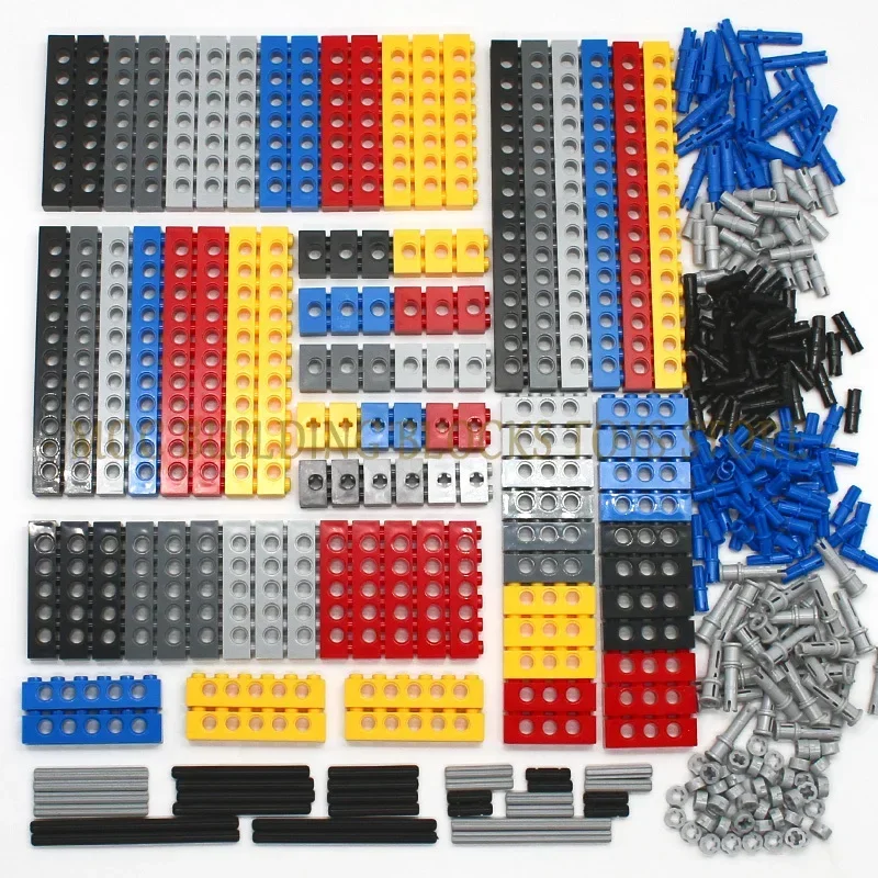 Lego Set Creator - テクニカルビルディングブロック部品バルク MOC 厚いレンガ 6 色の組み合わせアクセサリースタッズロングビームロボット子供のおもちゃ