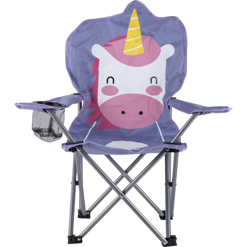 Kids Outdoor Foldable Chair - YTYIN アウトドア旅行用漫画柄オックスフォード生地軽量スチールチューブ子供用ポータブル折りたたみキャンプチェア