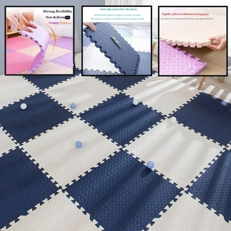 Kids Outdoor Flooring - 子供用 30x1cm 8-16枚 ベビーパズルフロアマット キッズカーペット ベビーマットレス