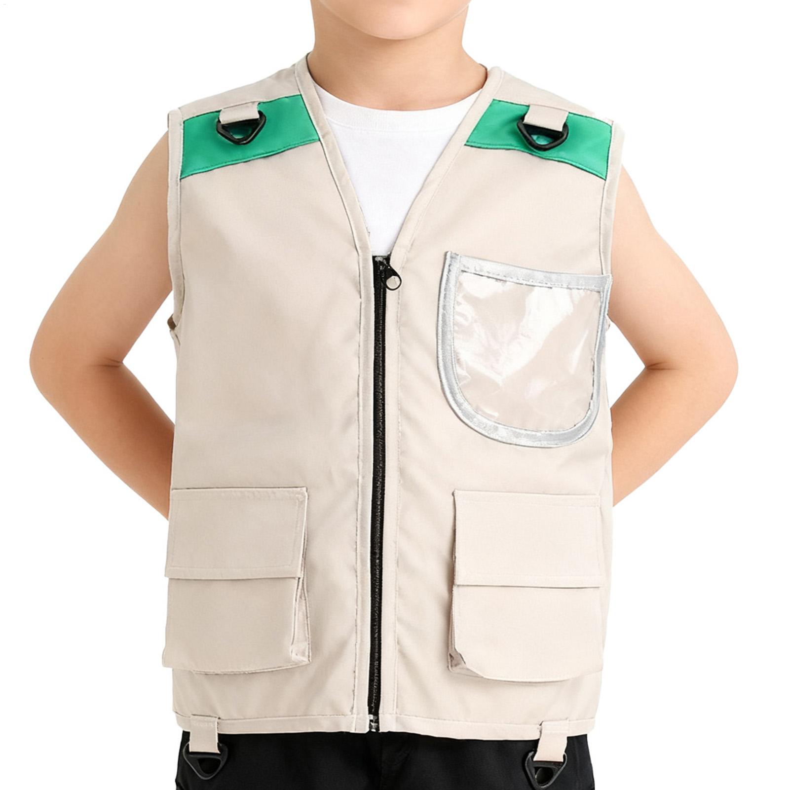 Kids Outdoor Adventure Kit - キッズエクスプローラーベストコスチューム サファリカーゴベスト 男の子用アウトドアアドベンチャーキット 幼児用ドレスアップごっこ遊びコスチューム