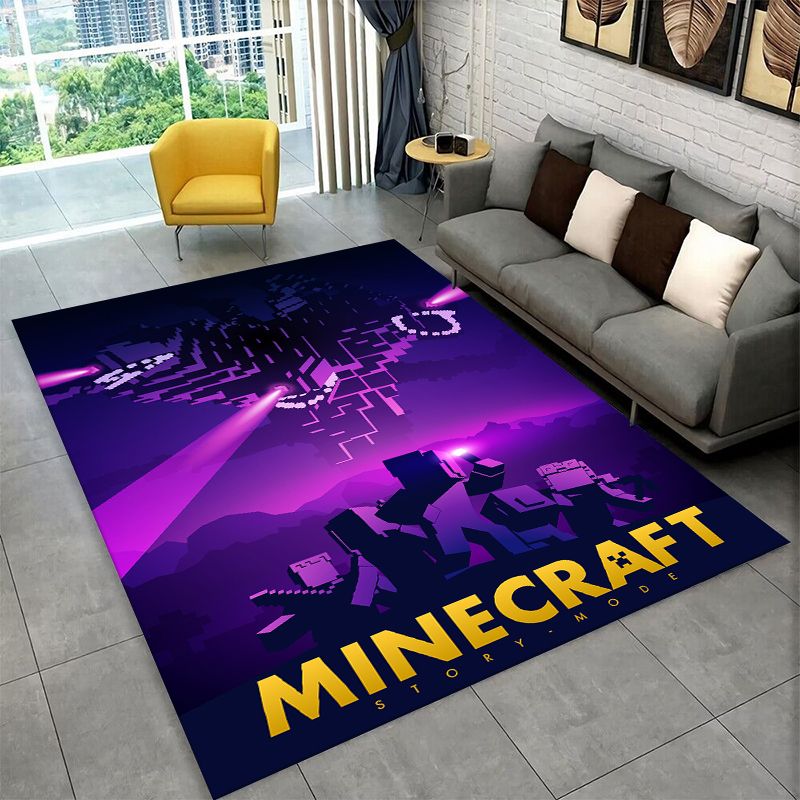 Kids Outdoor Flooring - 漫画 S-Sandbox ピクセルビルディングゲーム ノンスリップエリアラグ リビングルーム、ベッドルーム、プレイルーム、カーペットフロアマット ホームデコレーションラグ