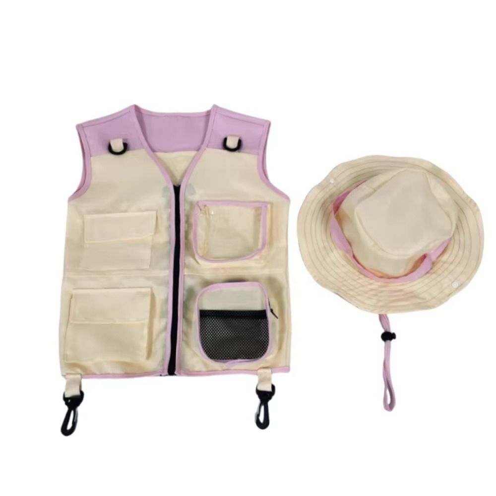Kids Outdoor Adventure Kit - 夏服子供用エクスプローラーベスト帽子ツール服ファッションベストアウトドアアドベンチャーキットキャンプセットロールプレイングツール