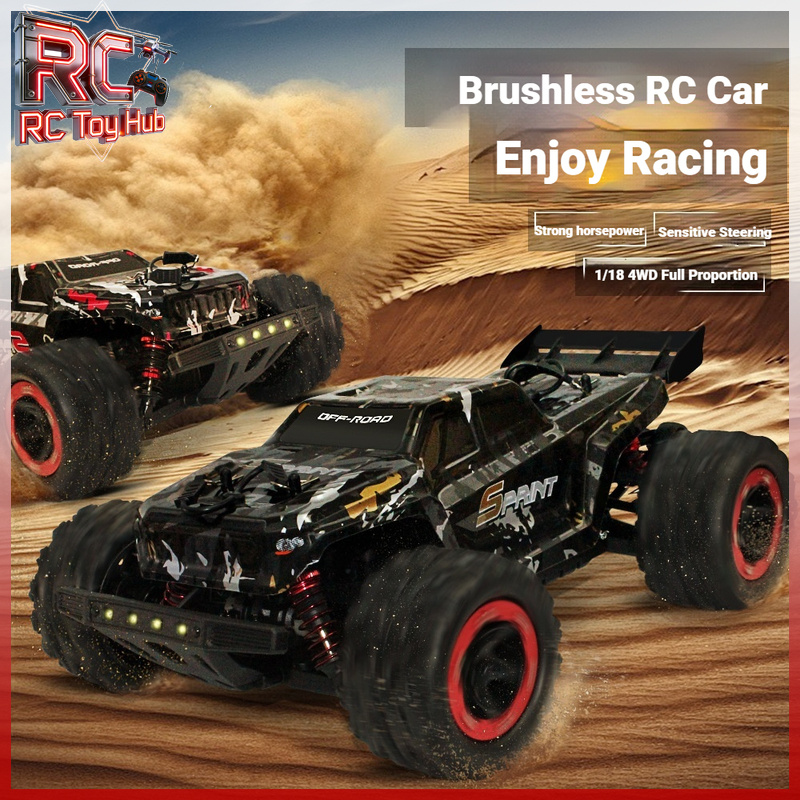 Kids Outdoor Dirt Toys - スプリント1:18 4WD RCリモートコントロールオフロードトラック ブラシレスまたはブラシ付きモーター ドリフトレーシング 大型屋外玩具車両