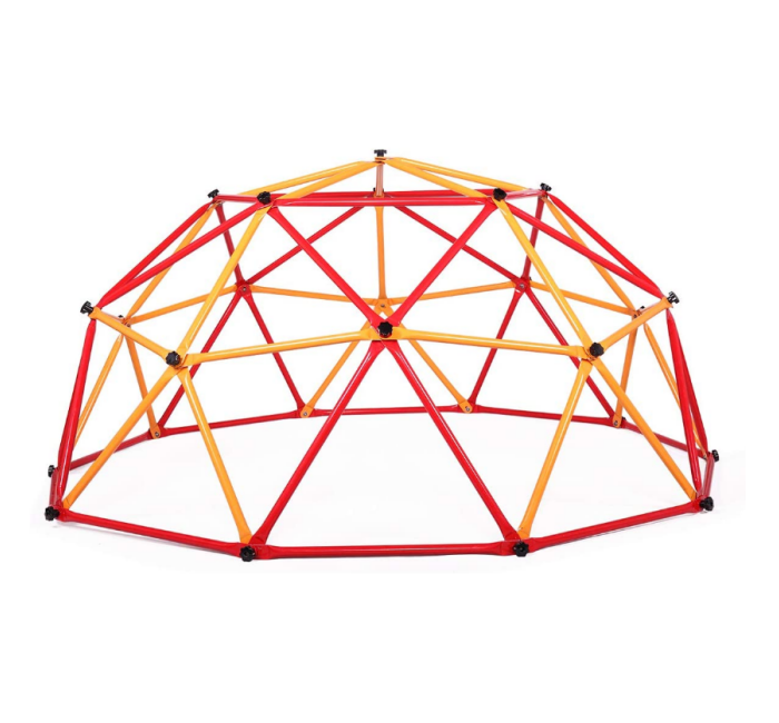 Kids Outdoor Jungle Gym - 幾何学模様のドーム型クライマー、屋外用子供用遊具、4歳から10歳向けのジャングルジム、無限の楽しい可能性を生み出すクライミングドーム