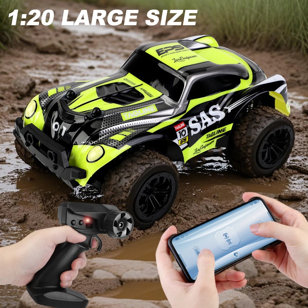 Kids Outdoor Dirt Toys - 1:20 RCピックアップモンスタートラック高速オフロードリモコンカー子供用男の子女の子屋外玩具ギフト