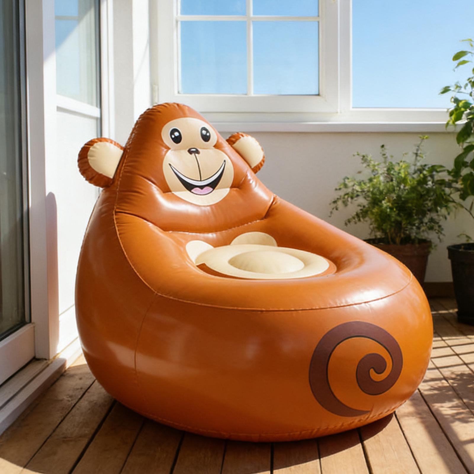 Kids Outdoor Foldable Chair - 子供用インフレータブルソファ 折りたたみ式動物の形の椅子 子供用屋外ソファ キャンプ パティオ ビーチ