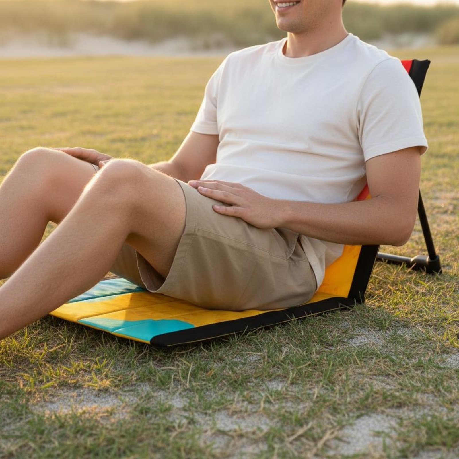折りたたみ式ビーチチェア、背もたれ付きポータブルグランドシー - Kids Outdoor Foldable Chair のレビューと価格