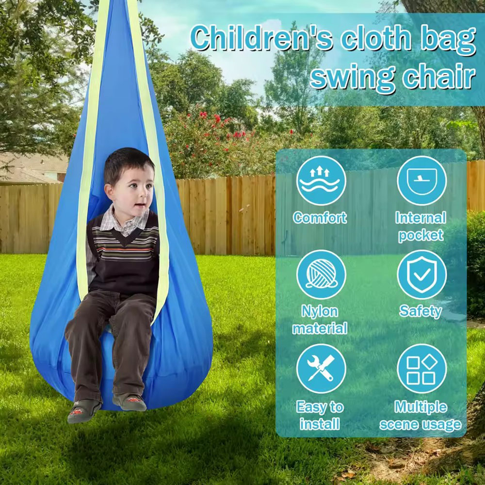 キッズポッドスイングシート ナイロン製ハンギングチェア イン - Kids Outdoor Swing Set のレビューと価格