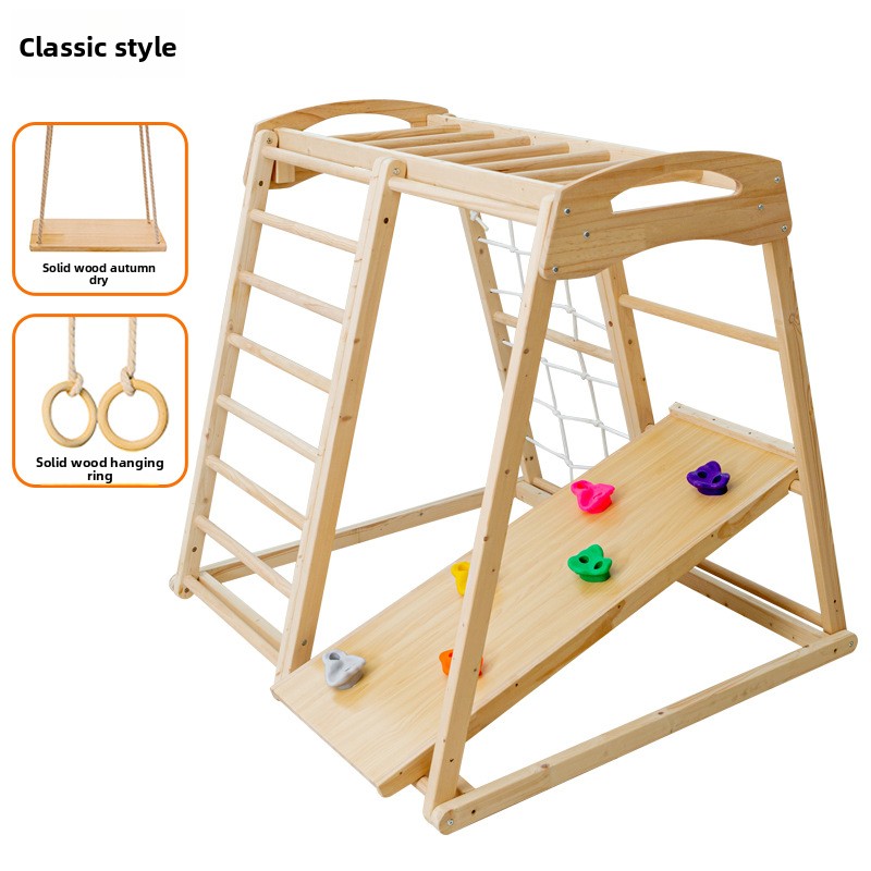ジャングルジム キッズ 屋外 室内 子供用 木製滑り台 ベビ - Kids Outdoor Jungle Gym のレビューと価格