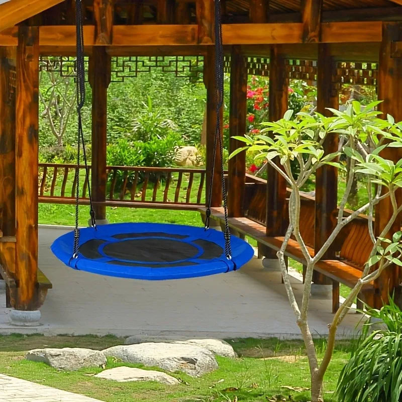 円形オックスフォードネットキャンバス子供用ハンモック吊り下げ - Kids Outdoor Swing Set のレビューと価格