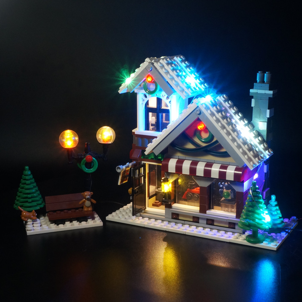 作成者の冬の村のLEDライトセット、おもちゃのショップ、レゴ - Lego Set Creator のレビューと価格