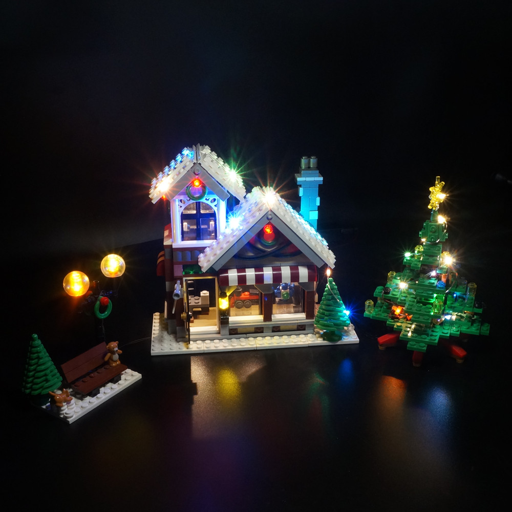 作成者の冬の村のLEDライトセット、おもちゃのショップ、レゴ - Lego Set Creator のレビューと価格