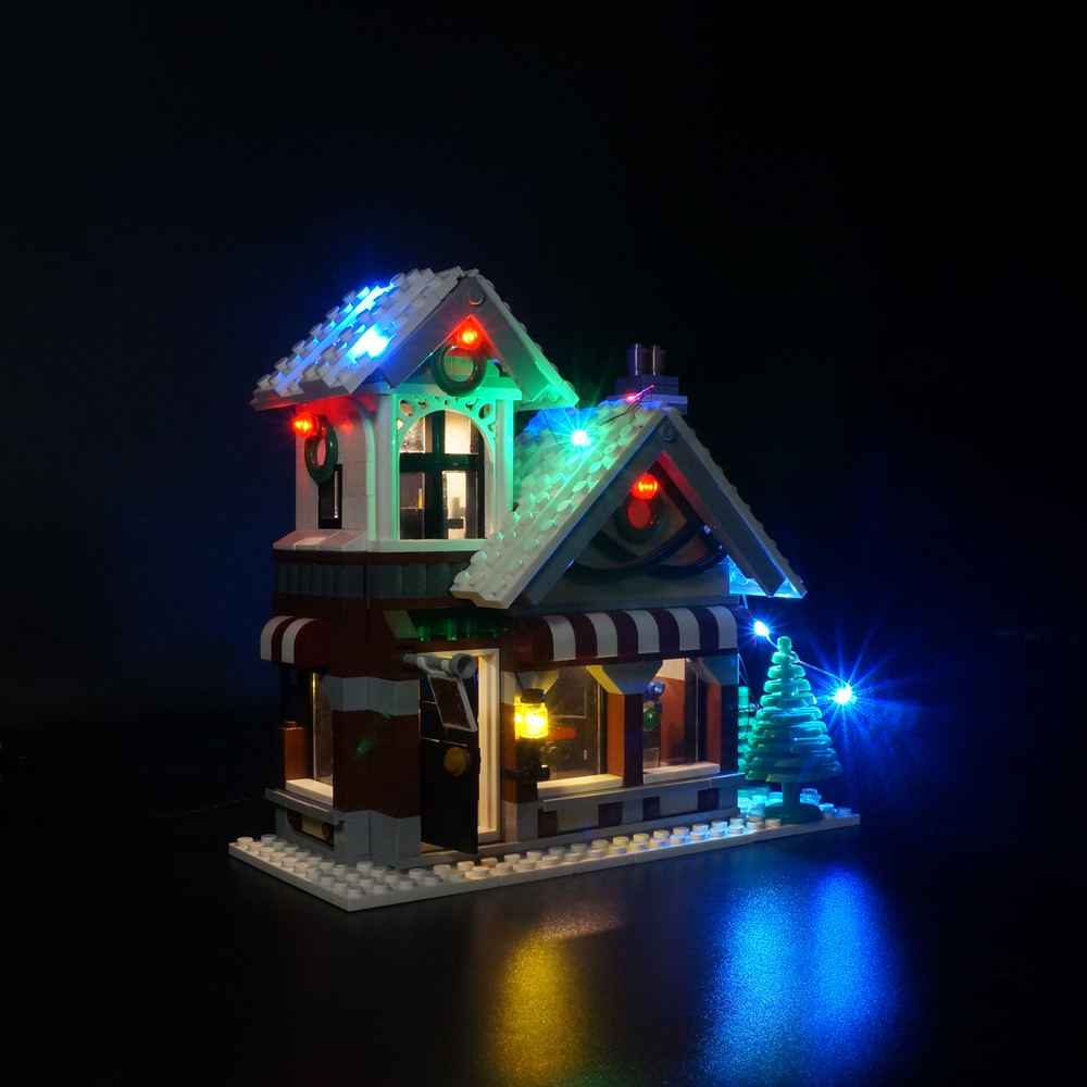 作成者の冬の村のLEDライトセット、おもちゃのショップ、レゴ - Lego Set Creator のレビューと価格
