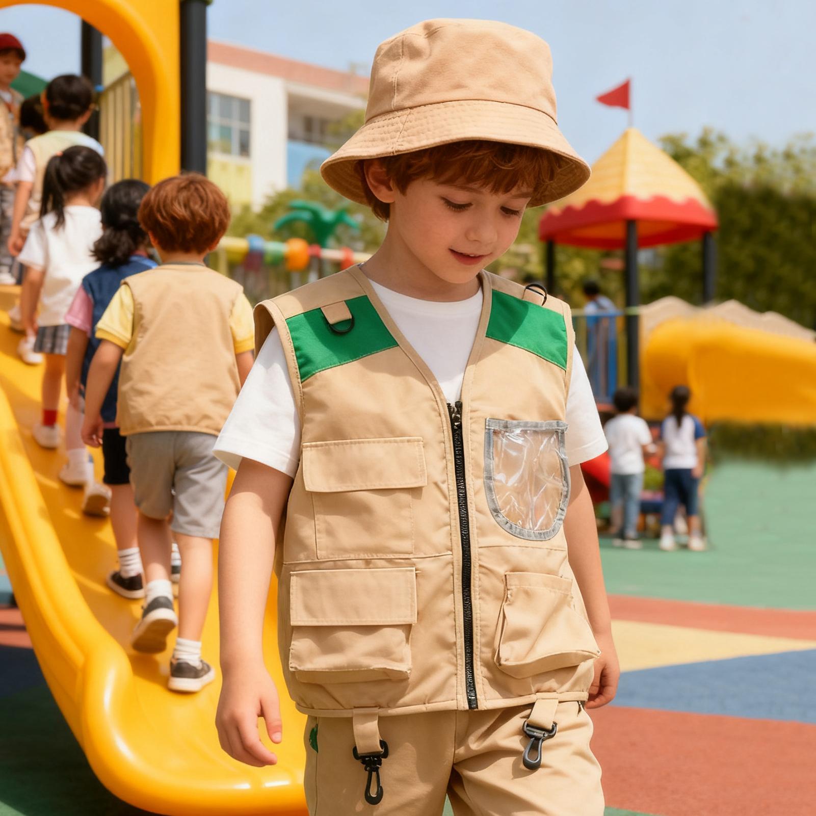 キッズエクスプローラーハットとベストコスチュームセット キッ - Kids Outdoor Adventure Kit のレビューと価格