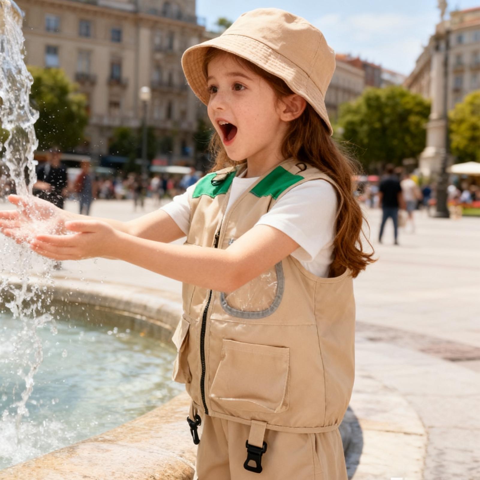 キッズエクスプローラーハットとベストコスチュームセット キッ - Kids Outdoor Adventure Kit のレビューと価格