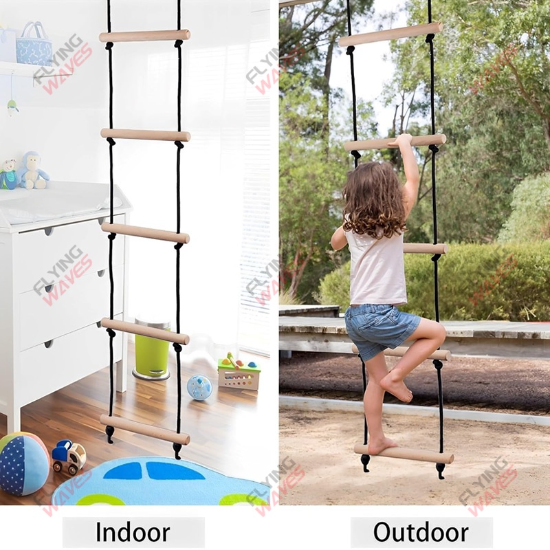 子供クライミングロープはしご木製ブランコ子供屋内屋外ツリー遊 - Kids Outdoor Swing Set のレビューと価格