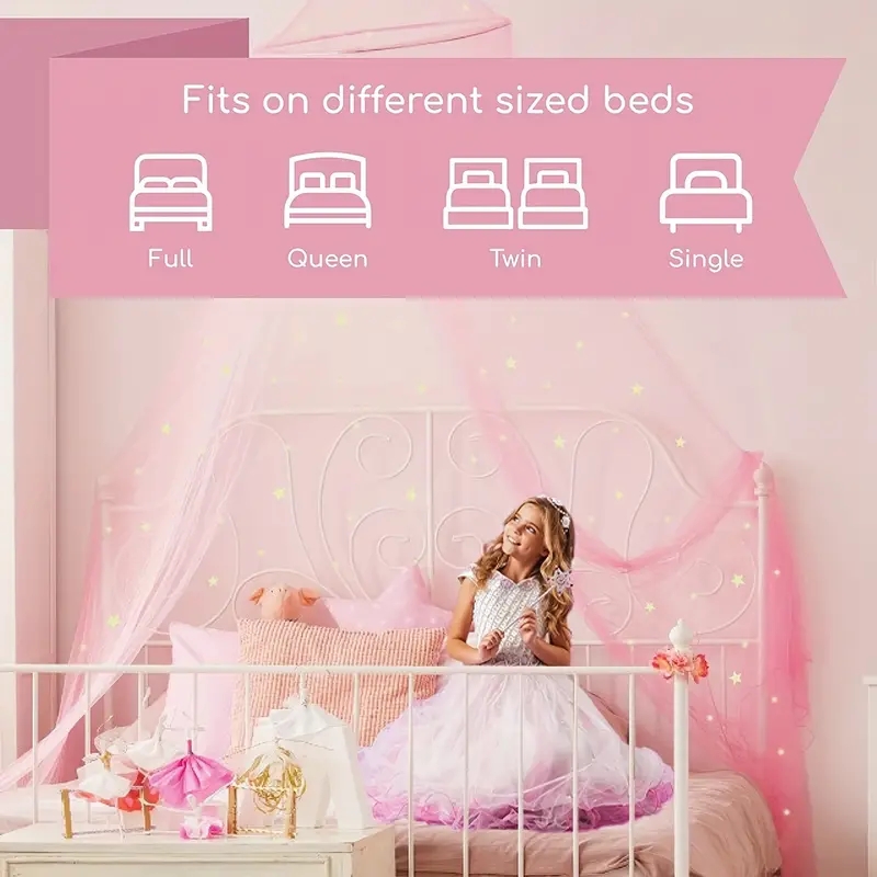 女の子のための星とプリンセスのプリントが付いたベッドの小屋, - Kids Outdoor Wagon のレビューと価格
