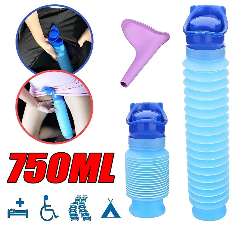 1-4個入り 750ML ポータブル自立式排尿ボトル 収縮式 - Kids Outdoor Urinal のレビューと価格