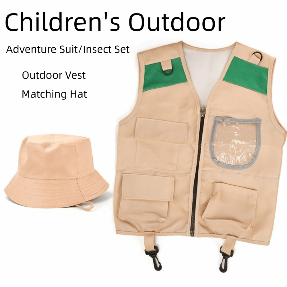 マルチカラー エクスプローラー ハット ベスト カーゴデザイ - Kids Outdoor Adventure Kit のレビューと価格