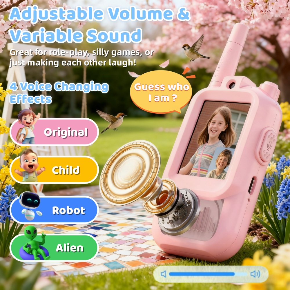 2個セット 子供用ビデオウォーキートーキー 2インチHDスク - Kids Outdoor Wagon のレビューと価格