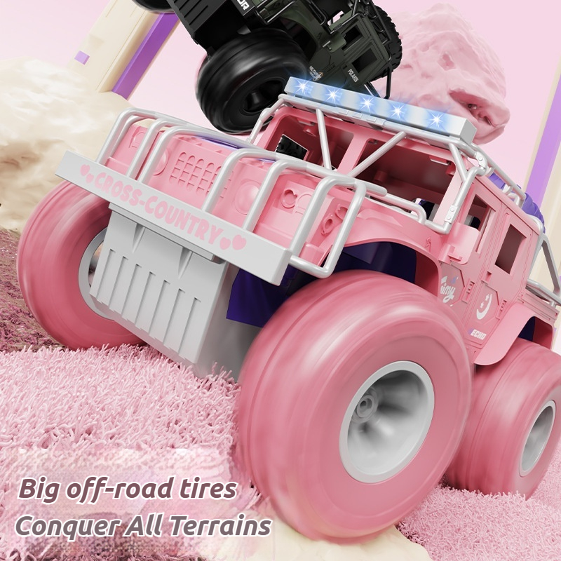 超大型ピンクRCオフロードカー、充電式耐衝撃クライミングカー - Kids Outdoor Dirt Toys のレビューと価格