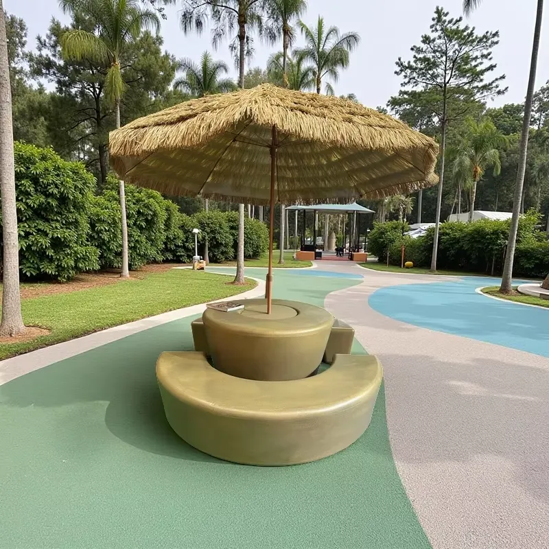 モダンな屋外用丸テーブルと椅子セット、防水傘、耐久性のある木 - Kids Outdoor Bench With Umbrella のレビューと価格