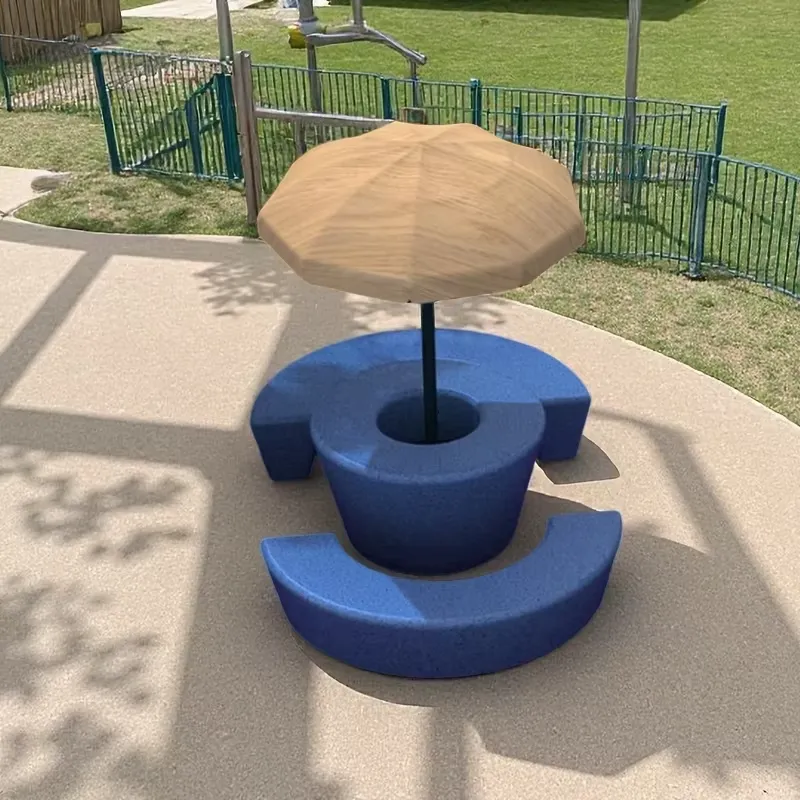 モダンな屋外用丸テーブルと椅子セット、防水傘、耐久性のある木 - Kids Outdoor Bench With Umbrella のレビューと価格