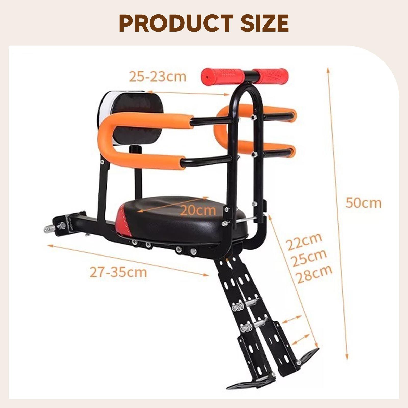 折りたたみ式子供用自転車シート ガードレール付き 簡単設置  - Kids Outdoor Foldable Chair のレビューと価格